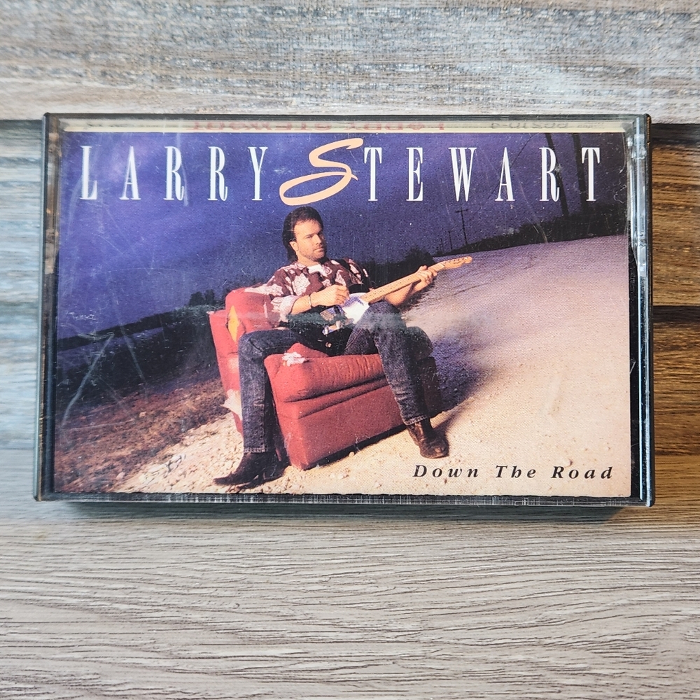 🖤 Larry Stewart Down The Road Cassette Tape Music